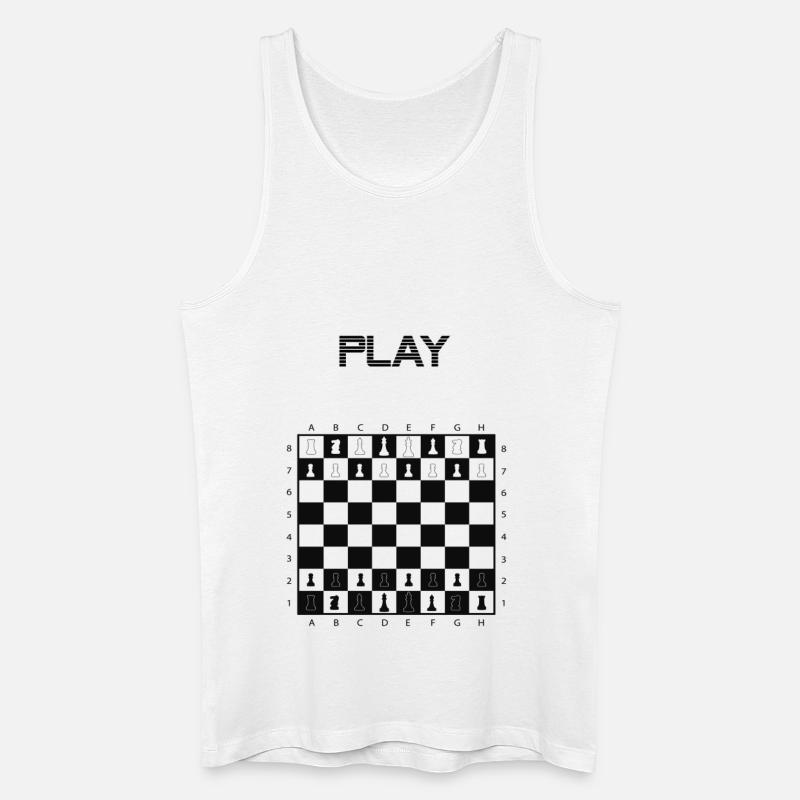 chess - Männer Bio Tank Top - Weiß