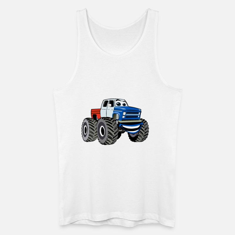 Monstertruck - Männer Bio Tank Top - Weiß