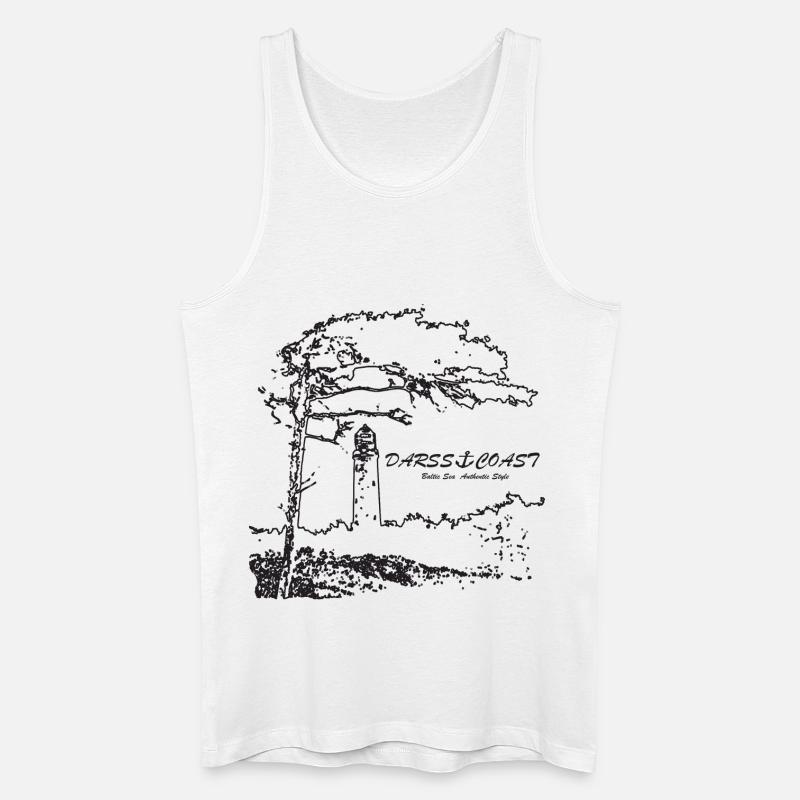 Darss Coast - Leuchtturm Ostsee - Männer Bio Tank Top - Weiß