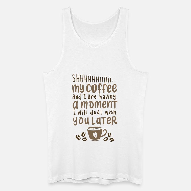Kaffee Spruch - Männer Bio Tank Top - Weiß
