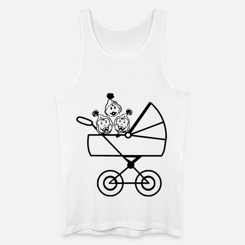Drillinge Babys - Männer Bio Tank Top - Weiß