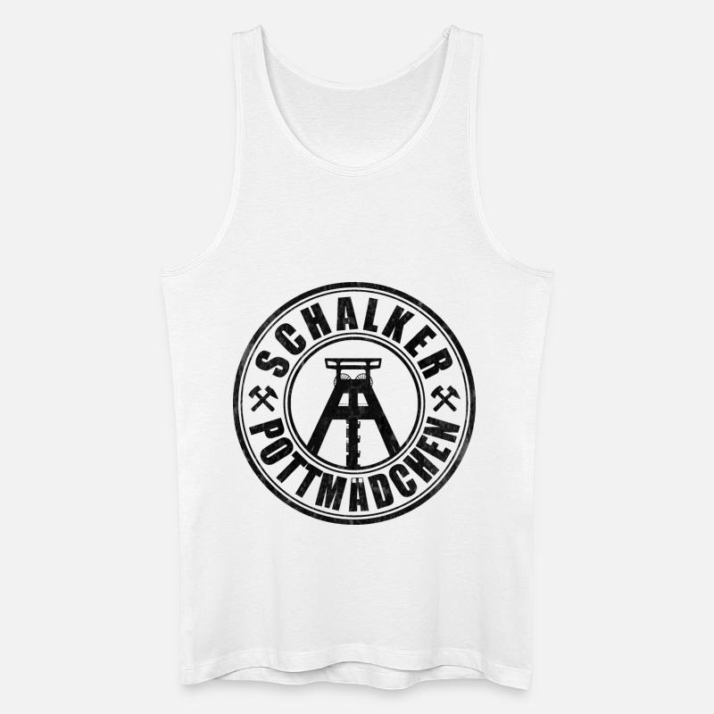 Schalker Pottmädchen | Ruhrpott Mädchen - Männer Bio Tank Top - Weiß