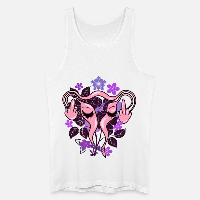 Blumen Uterus Pro-Choice Eierstöcke - Männer Bio Tank Top - Weiß