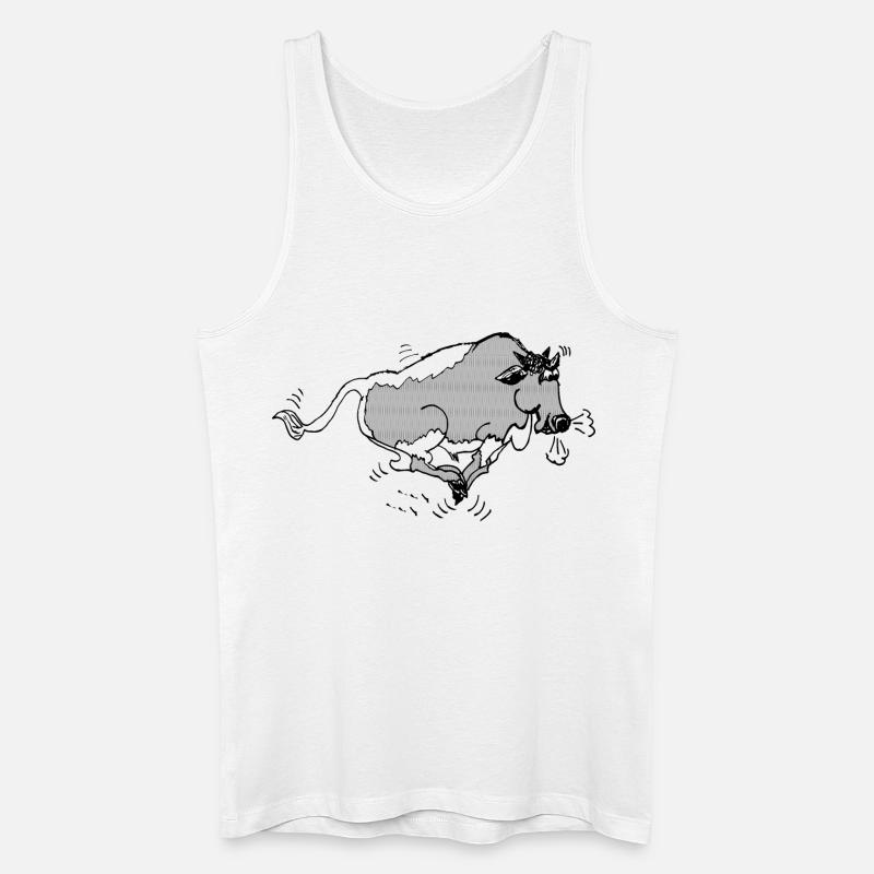 Pinzgauer Bulle witzig - Männer Bio Tank Top - Weiß