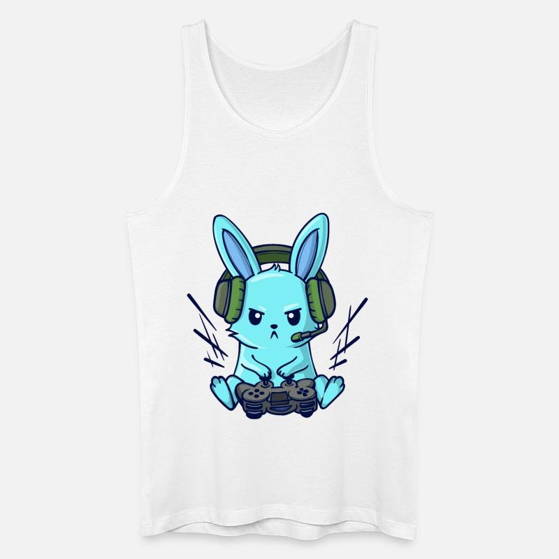 Gaming Controller Zocker Konsole Videogames - Männer Bio Tank Top - Weiß