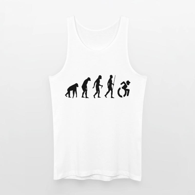 Evolution Rollstuhl. Die Rollstuhl-Evolution * Männer Bio Tank Top