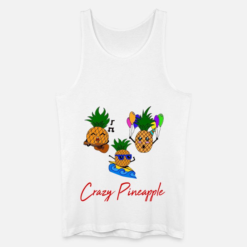Crazy Pineapple / Summer / Crew / Proverbs / Pineapple - Men’s Organic Tank Top - white