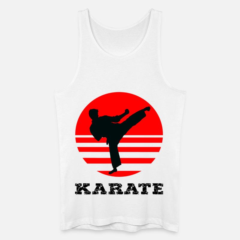 Karate - Männer Bio Tank Top - Weiß