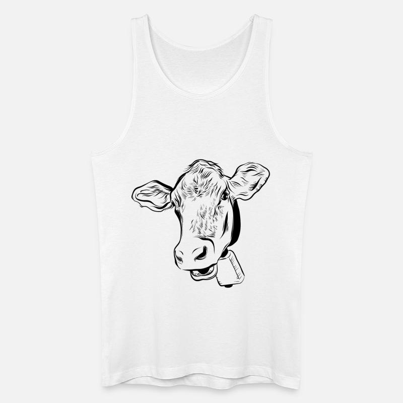 Kuh Kühe - Männer Bio Tank Top - Weiß