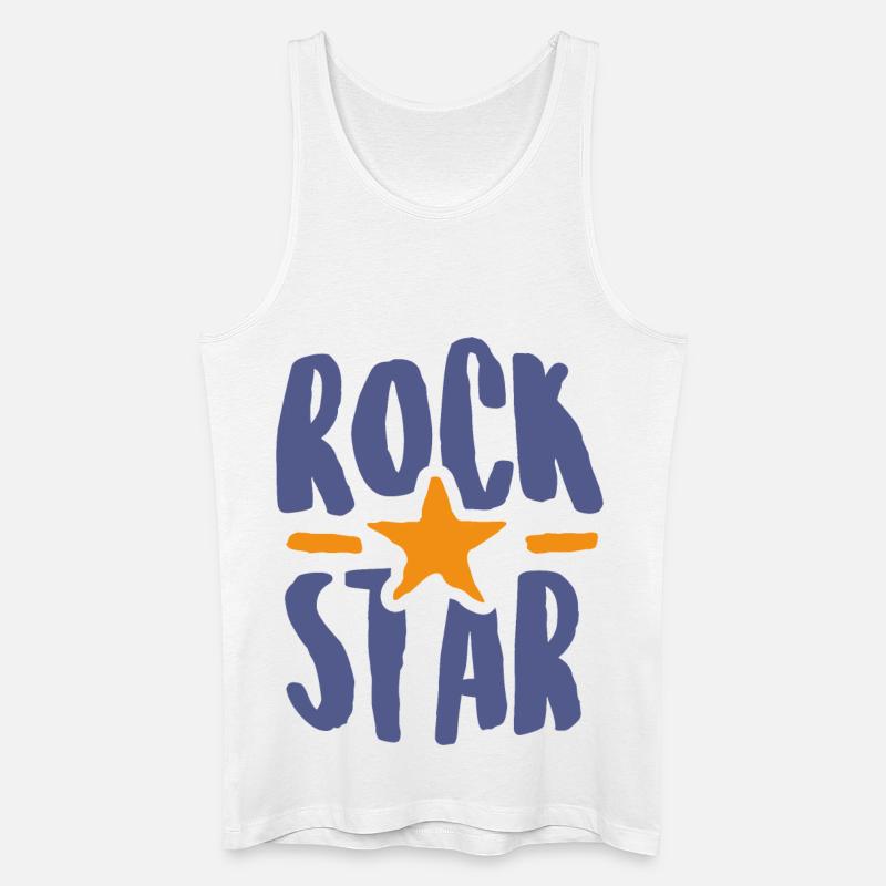 rock star - Männer Bio Tank Top - Weiß