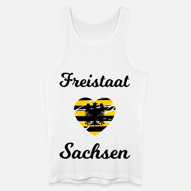 Freistaat Sachsen - Männer Bio Tank Top - Weiß
