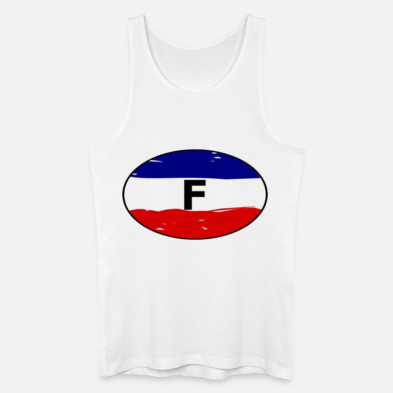 Frankreich Autoaufkleber - Männer Bio Tank Top - Weiß