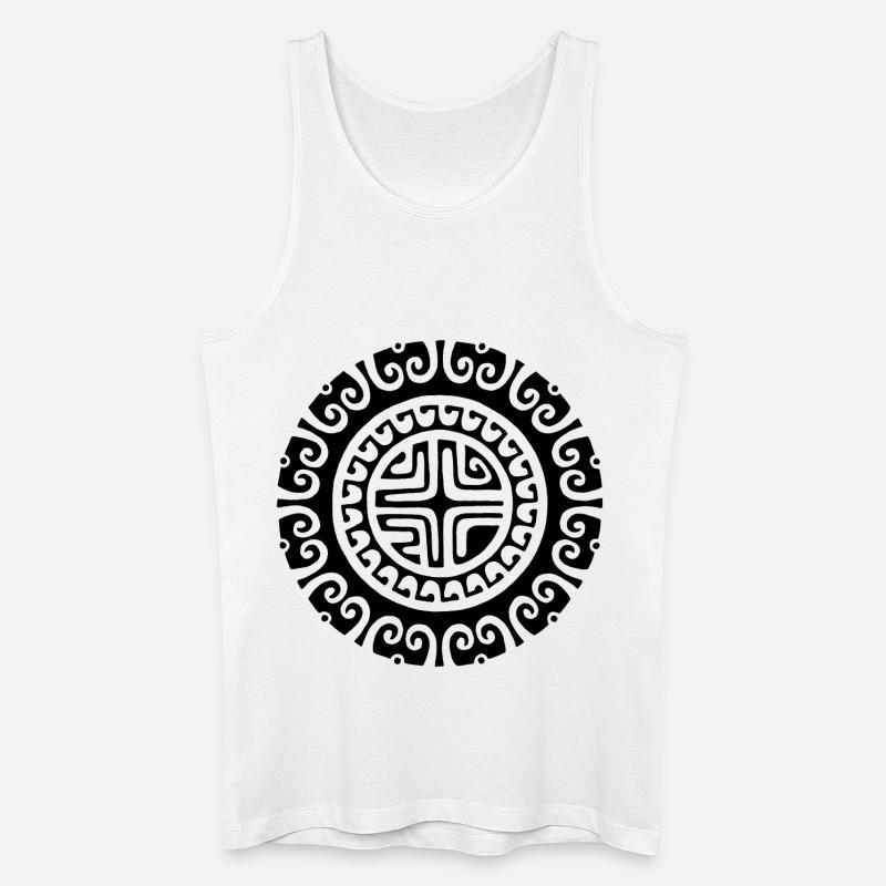 Schwarze Blume von Polynesien - Männer Bio Tank Top - Weiß