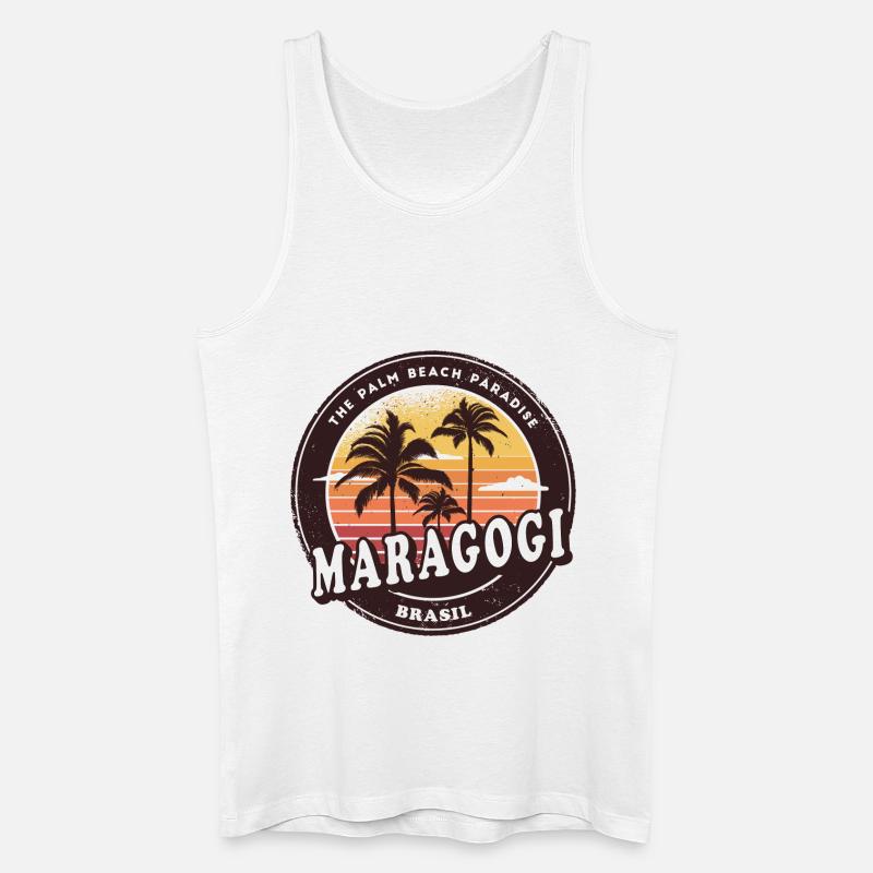 Maragogi Brasilien Beach Design - Männer Bio Tank Top - Weiß