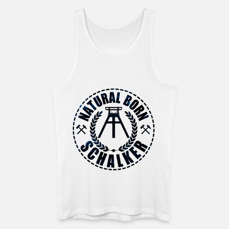 Natural Born Schalker | Schalke Geschenkidee - Männer Bio Tank Top - Weiß
