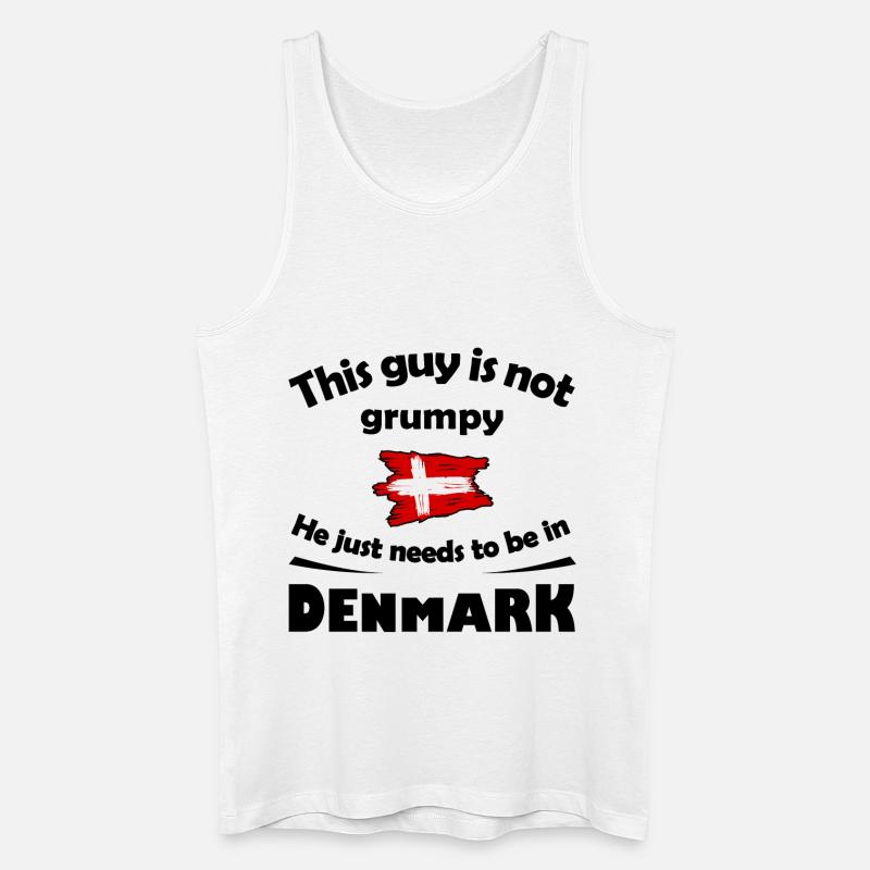 Dänemark - Männer Bio Tank Top - Weiß