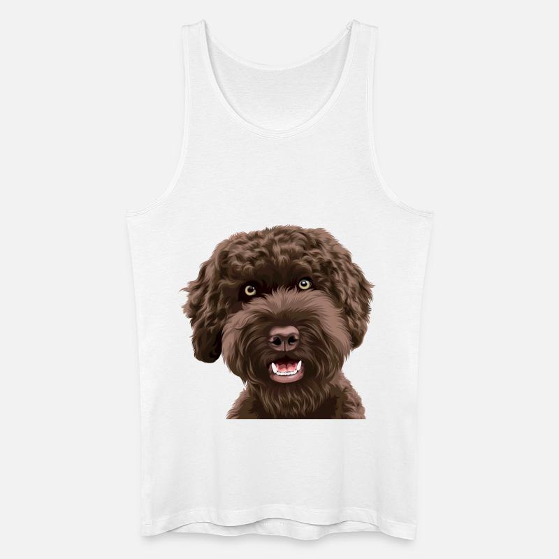 Doodle Dog Labradoodle - Männer Bio Tank Top - Weiß