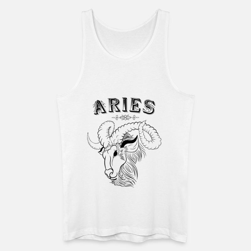 Aries Sternzeichen Widder - Männer Bio Tank Top - Weiß