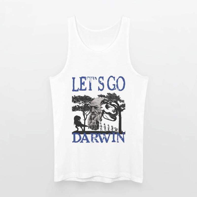 Charles Darwin Evolution textile gift idea Men’s Organic Tank Top