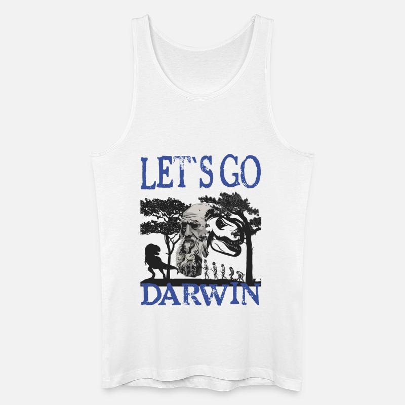 Charles Darwin Evolution textile Geschenkidee - Männer Bio Tank Top - Weiß