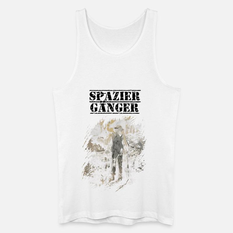 Spaziergänger - Männer Bio Tank Top - Weiß