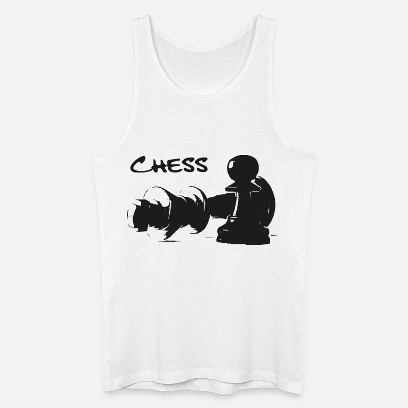 Schach - Bauer und König - Männer Bio Tank Top - Weiß