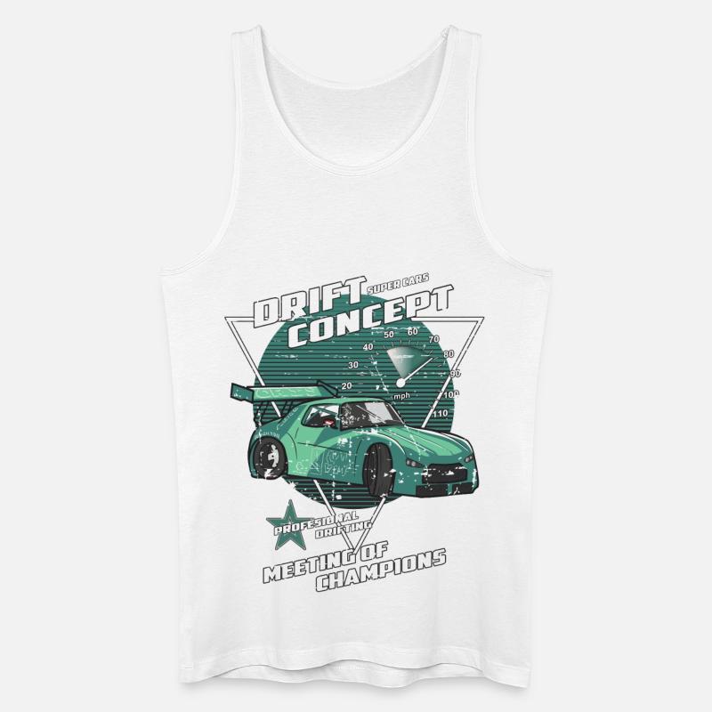 Drift Auto - Männer Bio Tank Top - Weiß