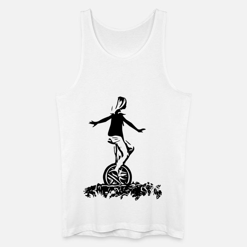 Einrad Mädchen - Männer Bio Tank Top - Weiß