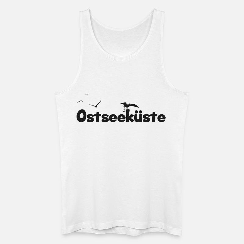 Ostseeküste - Männer Bio Tank Top - Weiß