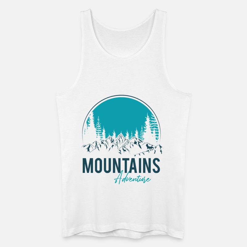 Mountains Adventure - Männer Bio Tank Top - Weiß