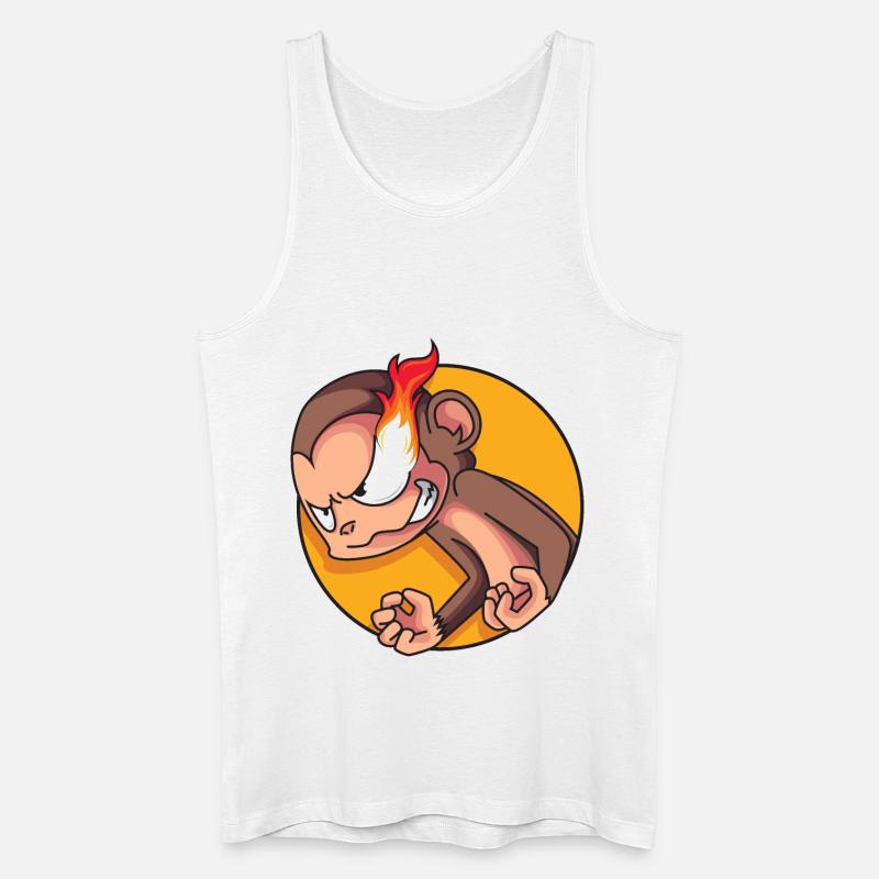 Rage-Äffchen - Männer Bio Tank Top - Weiß