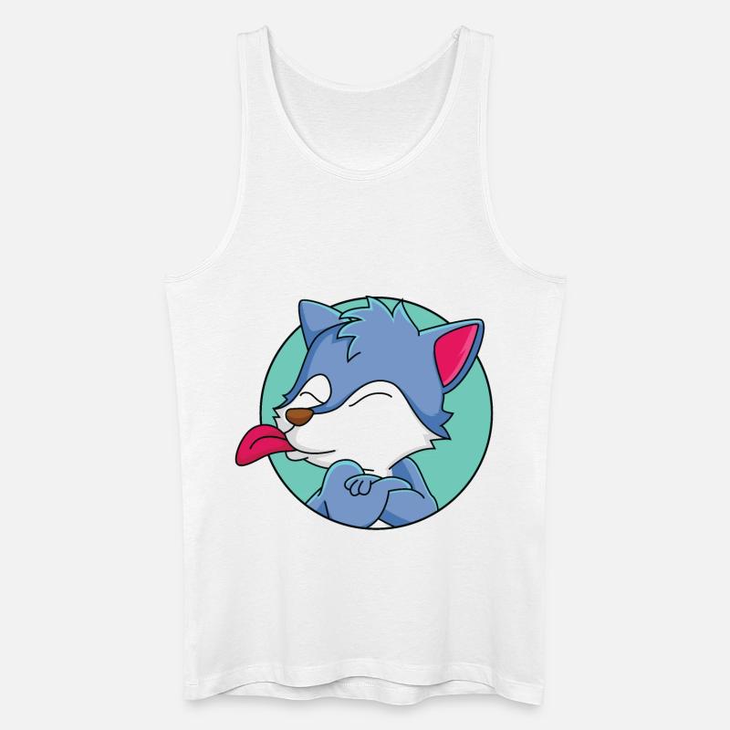 Frecher kleiner Wolf - Männer Bio Tank Top - Weiß