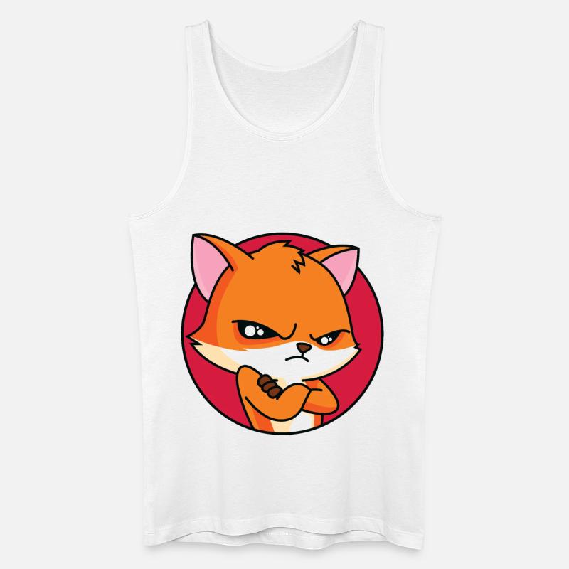 Roter Fuchs - In Stimmung - Männer Bio Tank Top - Weiß