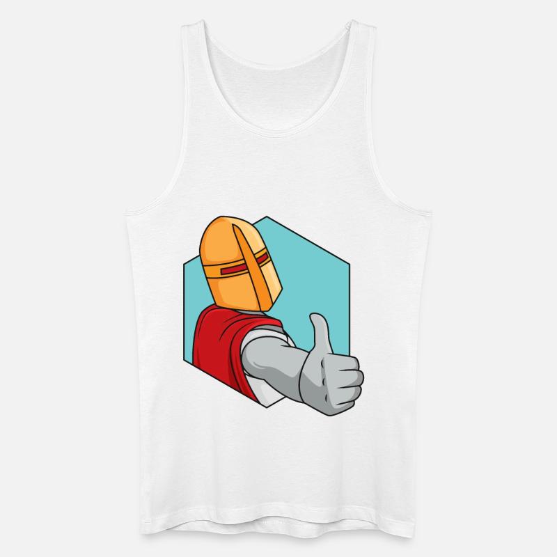 Ritter Daumen Hoch - Männer Bio Tank Top - Weiß