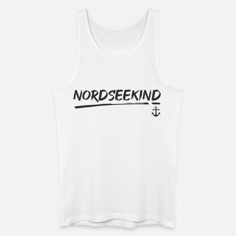 Nordseekind - Männer Bio Tank Top - Weiß