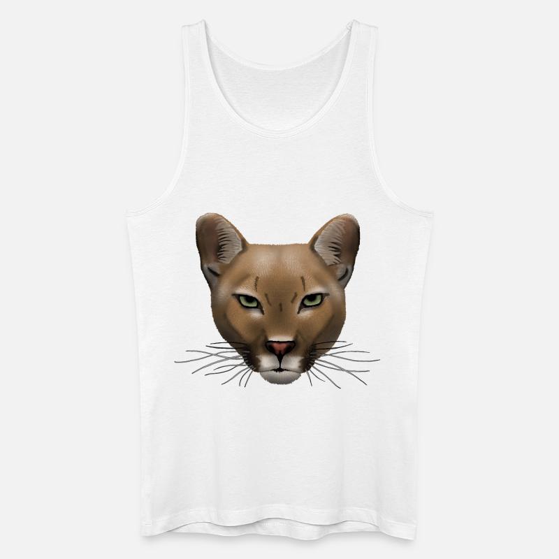 Cougar R6Z - Männer Bio Tank Top - Weiß