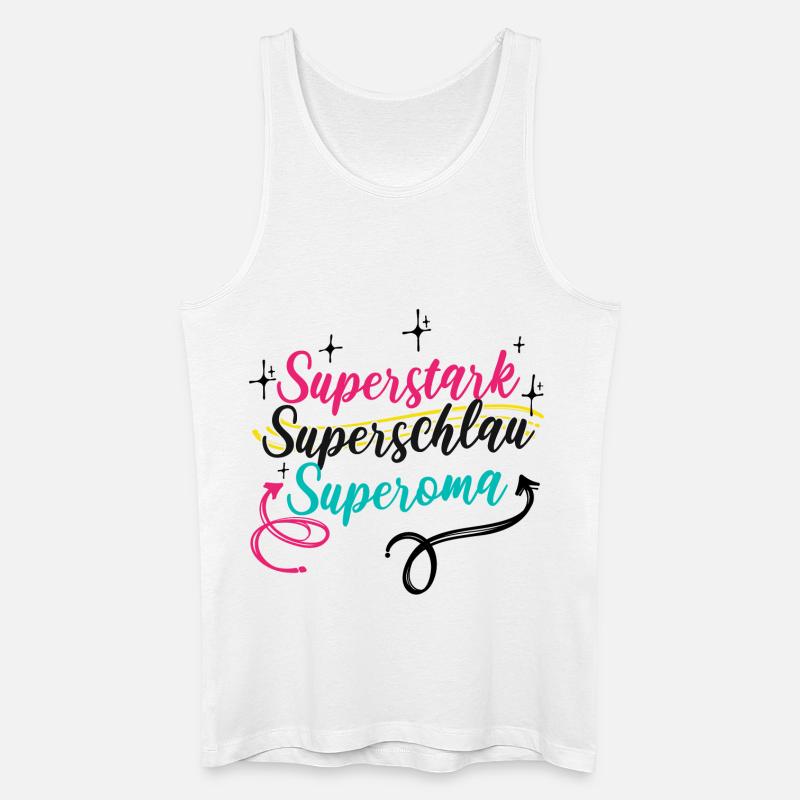 Oma Großmutter Superoma Alte Frau Spruch - Männer Bio Tank Top - Weiß