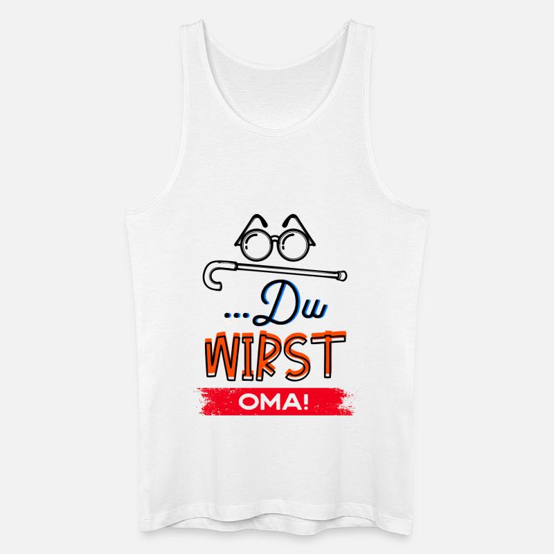 Großmutter Statement Oma Brille Sehschwäche Omi - Männer Bio Tank Top - Weiß