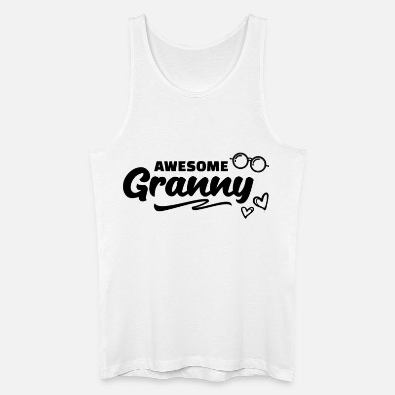Brille Oma Großmutter Statement Alles Gute - Männer Bio Tank Top - Weiß