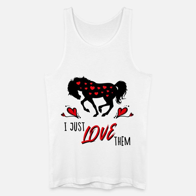 Isländer Islandpferde Pferde Statement Herz - Männer Bio Tank Top - Weiß