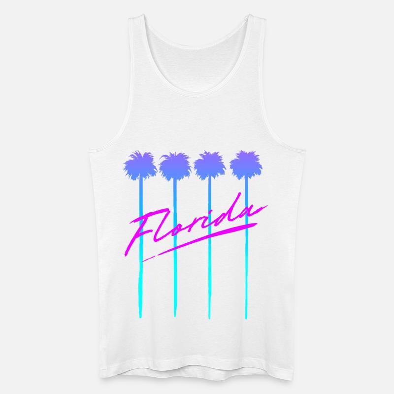 Florida Palmen - Männer Bio Tank Top - Weiß