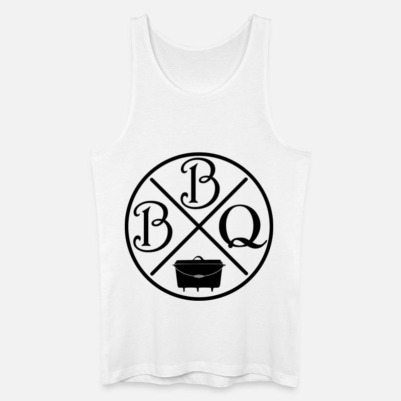 BBQ Dutchoven - Männer Bio Tank Top - Weiß