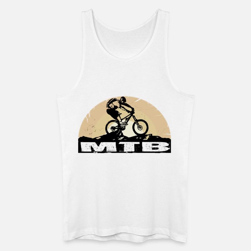 MTB Bike - Männer Bio Tank Top - Weiß
