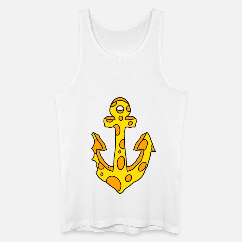 Anker Käse - Männer Bio Tank Top - Weiß