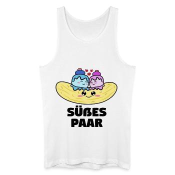 Süßigkeiten Statement Lecker Nachspeise Kalorien - Männer Bio Tank Top - Weiß - Vorne