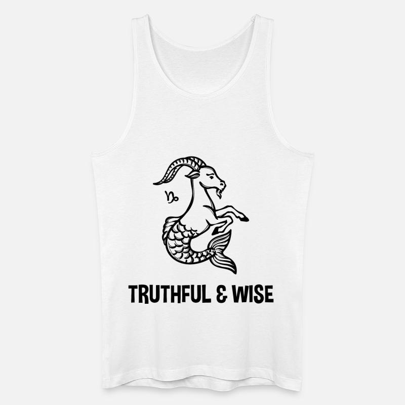 Sternzeichen Statement Steinbock Horoskop Galaxie - Männer Bio Tank Top - Weiß