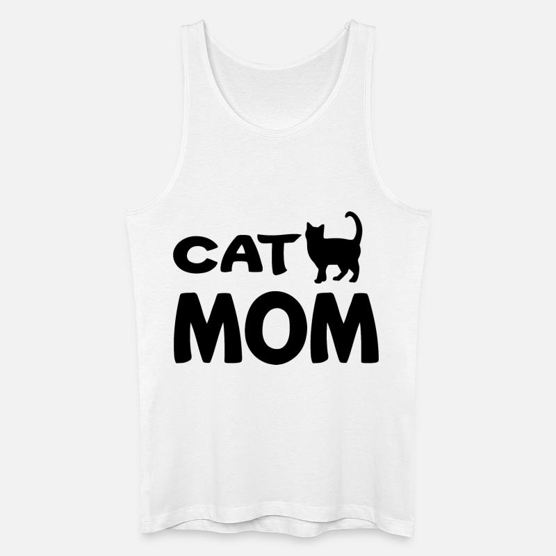 Katze Mama - Männer Bio Tank Top - Weiß
