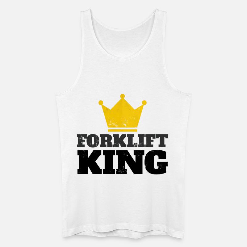 Forklift King - Männer Bio Tank Top - Weiß