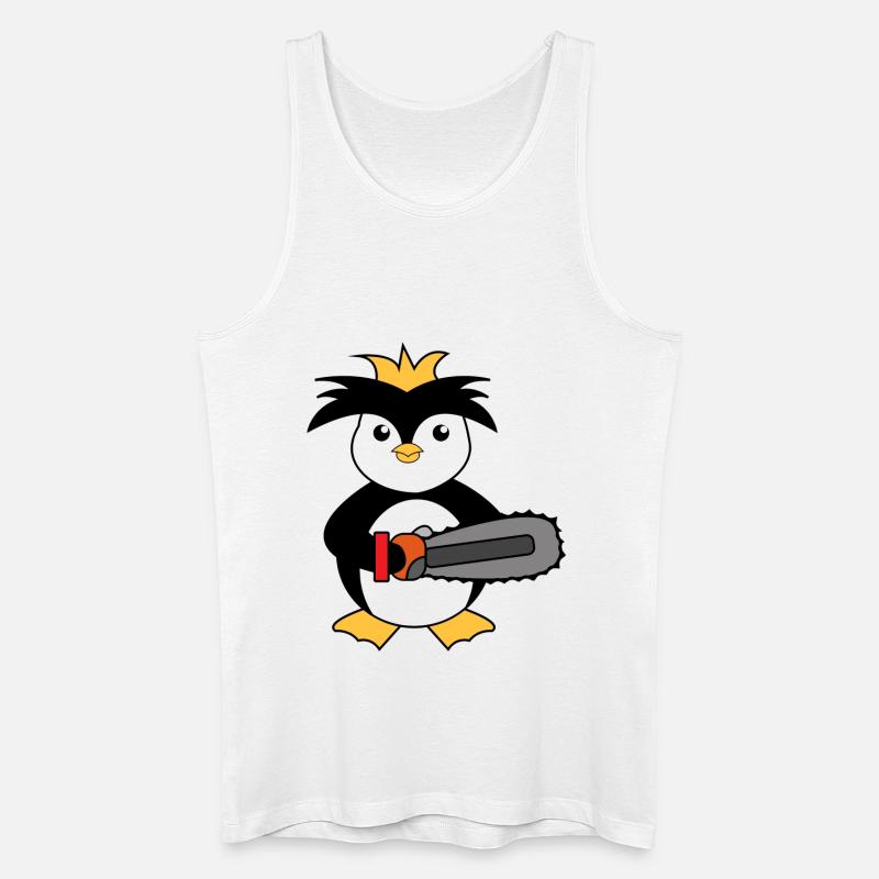 Zoo Pinguin Seevogel Tier Vogel Arktis - Männer Bio Tank Top - Weiß