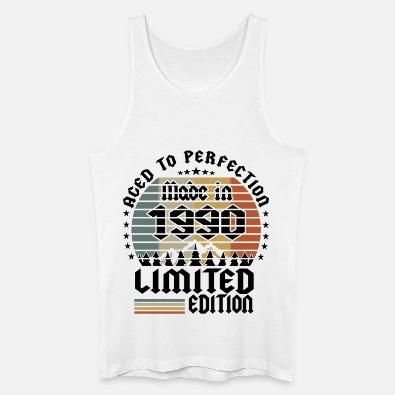 1990 Limited Edition - Männer Bio Tank Top - Weiß